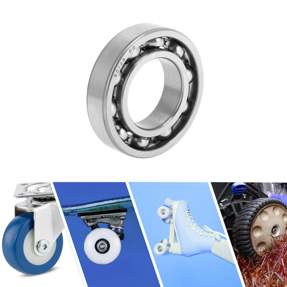 Deep Groove Ball Bearing 28x52x12mm for Scooter Skateboard (P0)