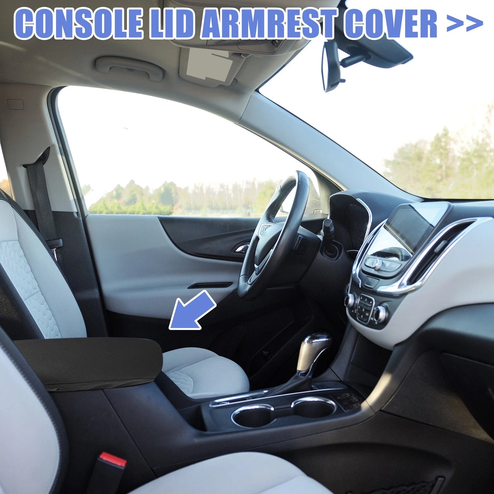 Center Console Armrest Cover Replacement for Chevrolet Equinox (2018–2023) Black