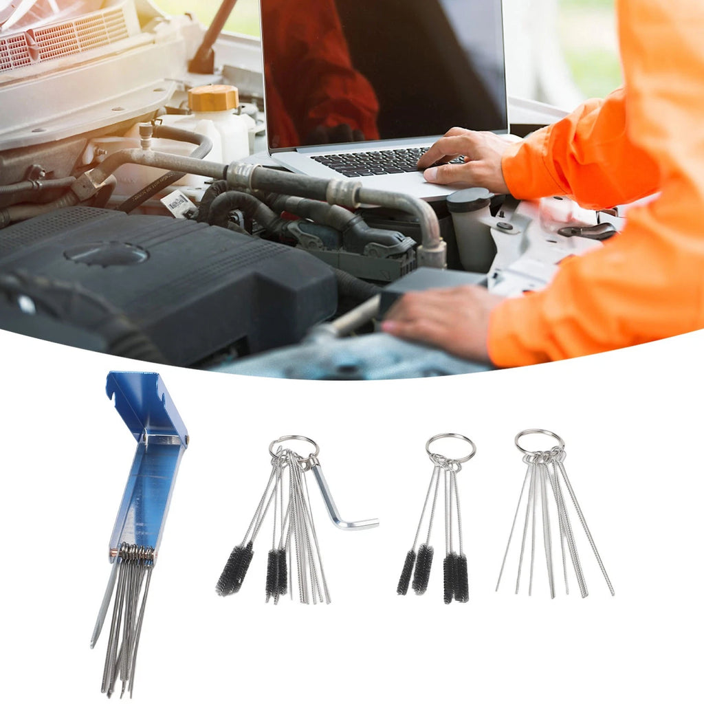 Set of 4 Carburetor Cleaning Brush Tools for Engine Maintenance