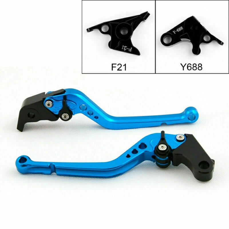 Long Brake Clutch Levers for Yamaha YZF 1000 R1 (1999–2001) Blue T9