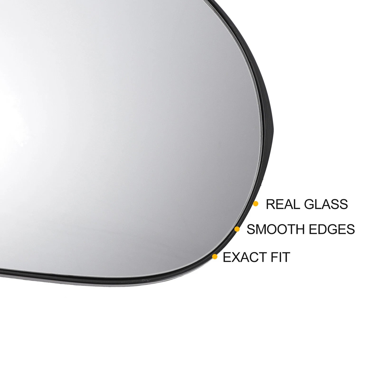 Left Side Heated White Mirror Glass for Jeep Compass (2010–2016)