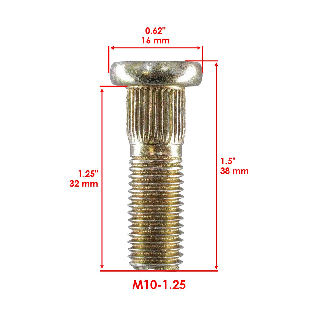 Front Wheel Hub Stud Bolt Nut Replacement for Suzuki Kingquad 700 LTA700X (2005–2007)