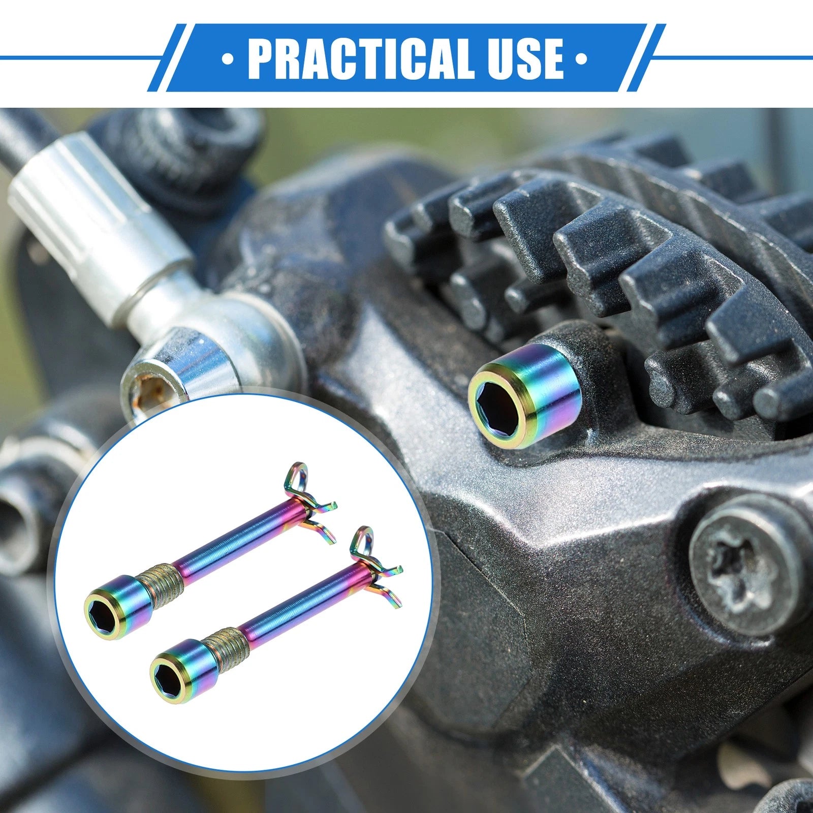 Brake Caliper Bolt Screws M4x0.7 Replacement for Mountain Bike (Pair)