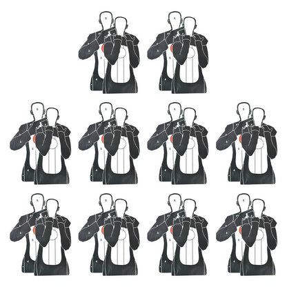 10pcs Head Chest Ring Target Paper for Training