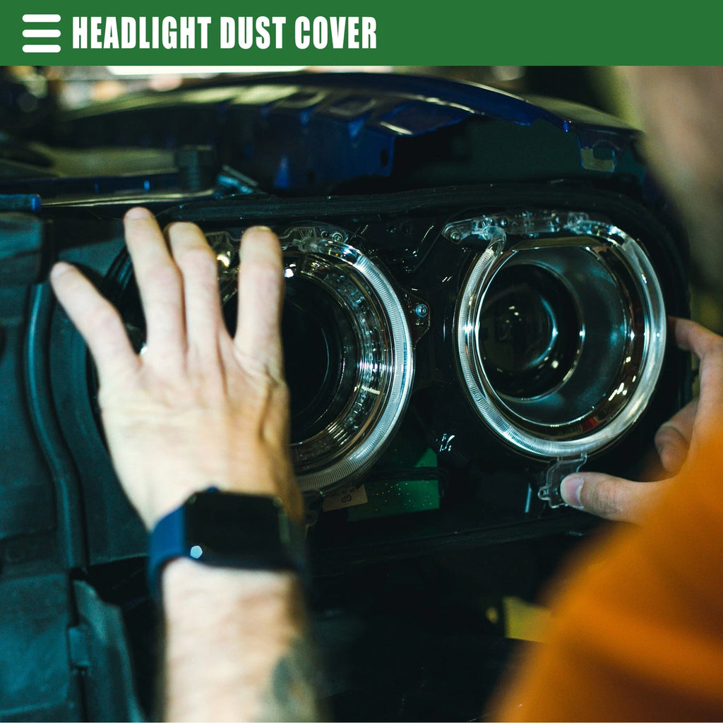 2X Universal Car Headlight Dust Cover 1.06''x3.94'' LED Cap