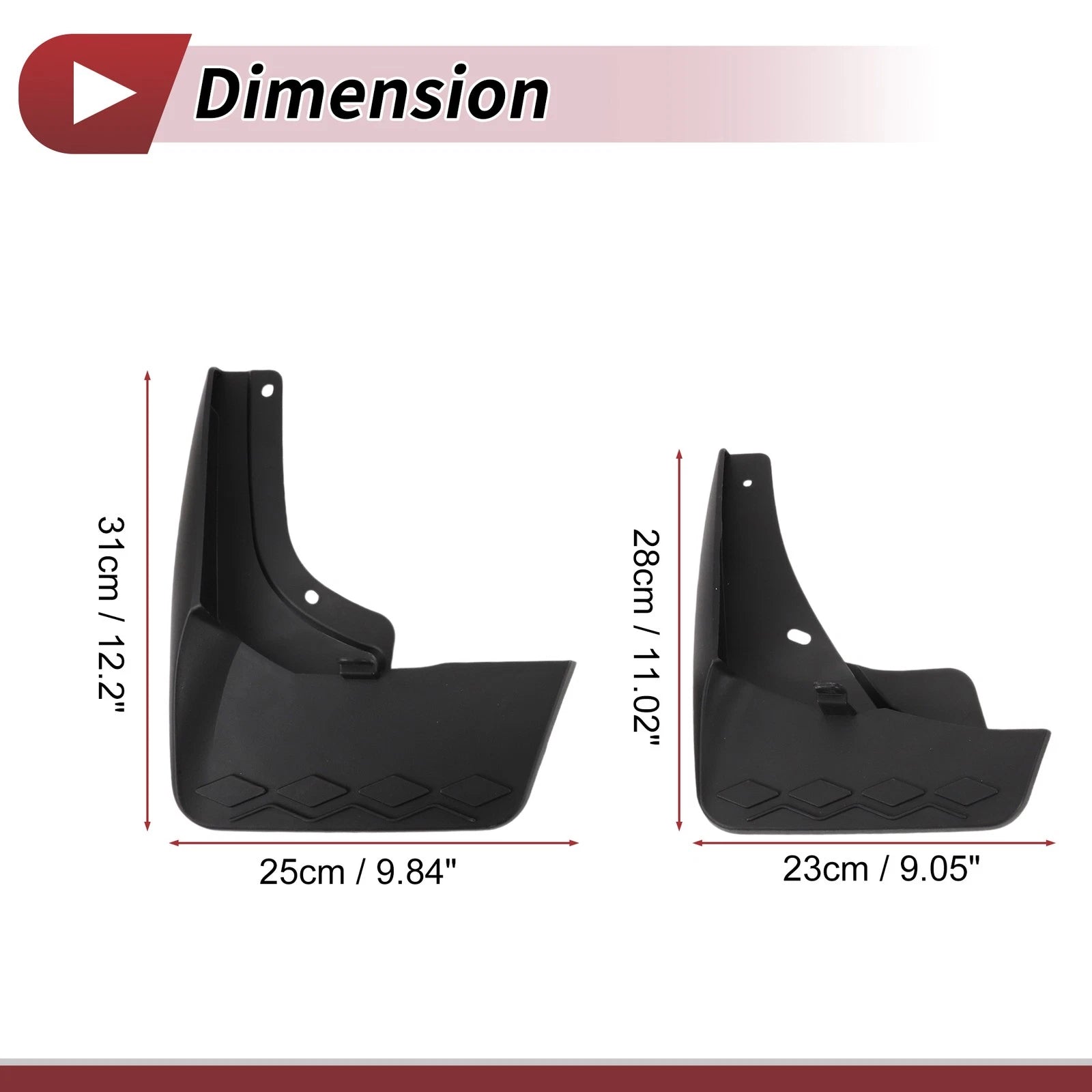 Mud Flaps Splash Guards 1 Set for Volkswagen Tiguan L (2021–2024)