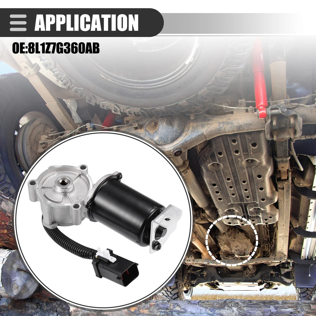 Transfer Case Motor Replacement for Ford F-150 (2009–2011) Metal Silver Tone