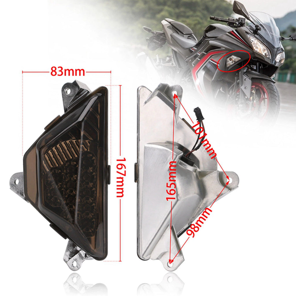 LED Front Turn Signal Light for Kawasaki Ninja 250 300 400 650 1000 (2013–2023)