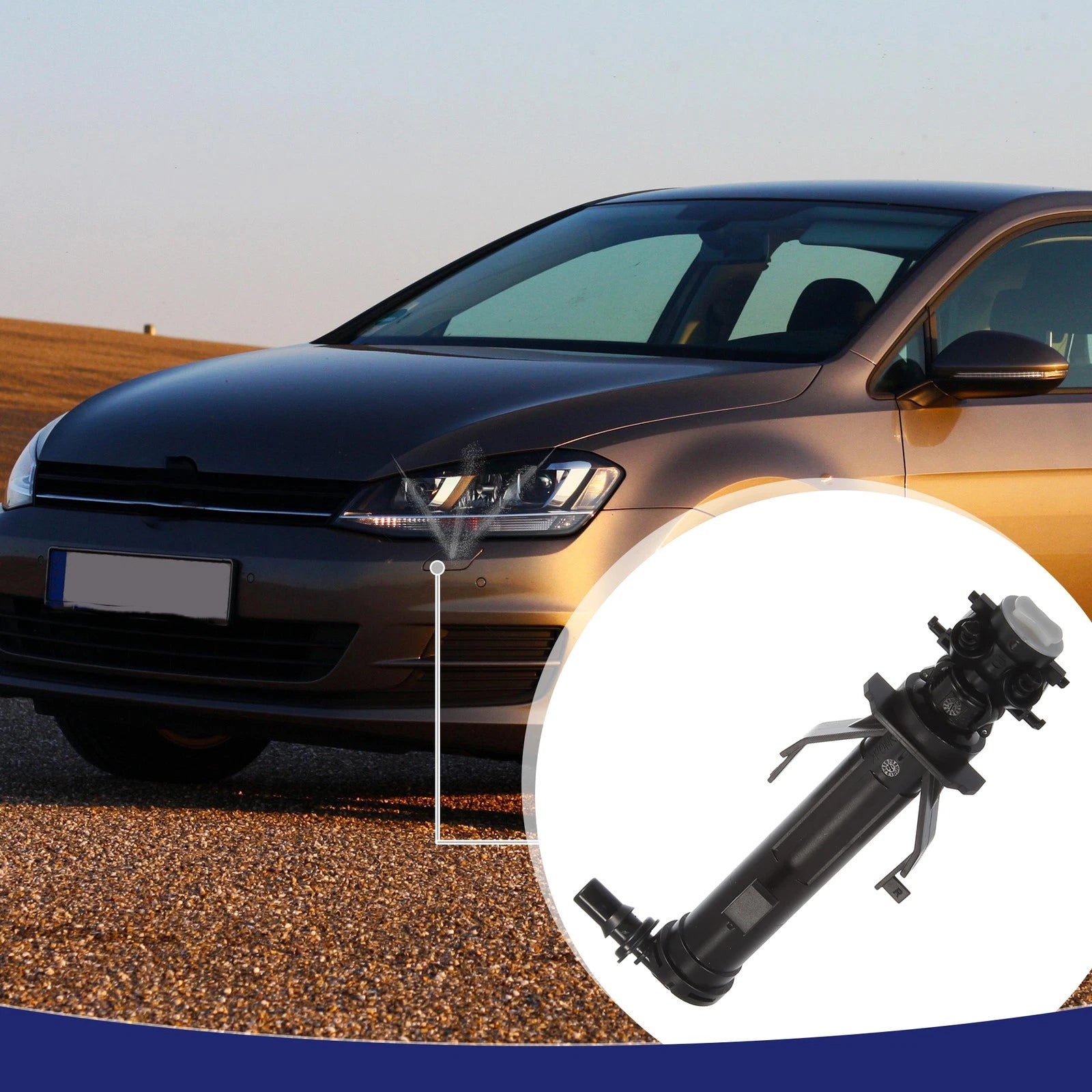 Headlight Washer Nozzle Sprayer Jet Replacement for Volkswagen Golf (2015–2017)