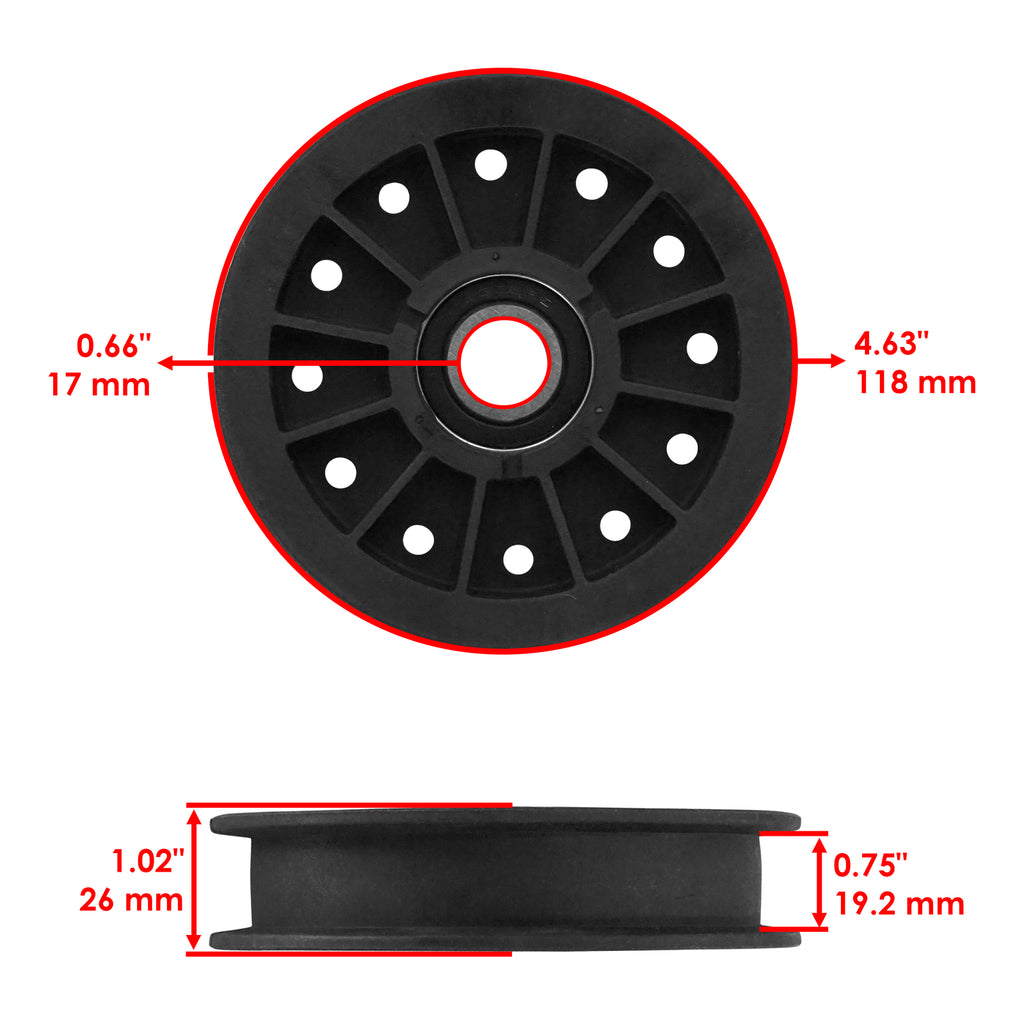 Drive Idler Pulley Replacement for Hustler Fastrak Sport Mini Fastrak (2016–2018)