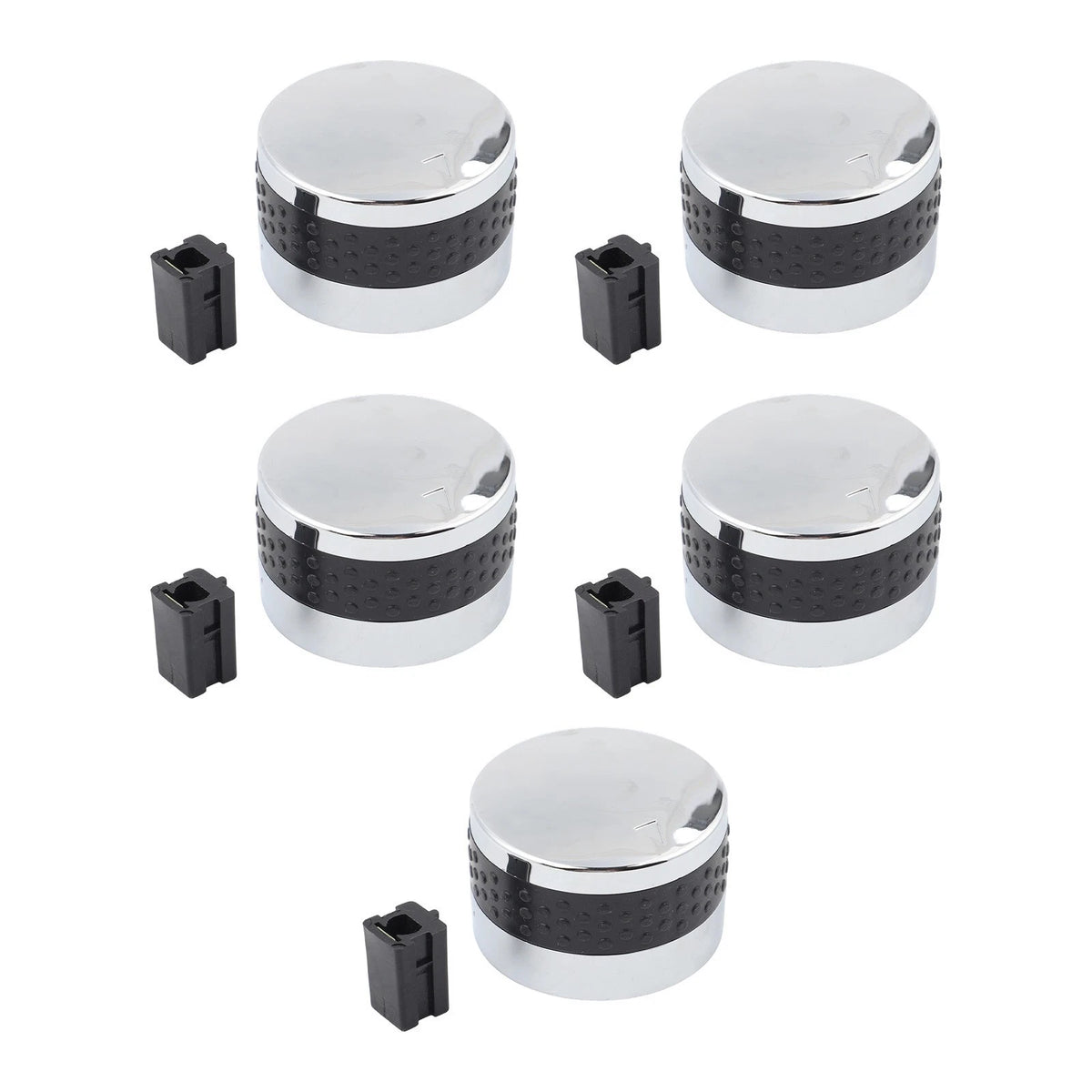 Grill Knobs Set for Gas Grills with Soft Silicone Ring