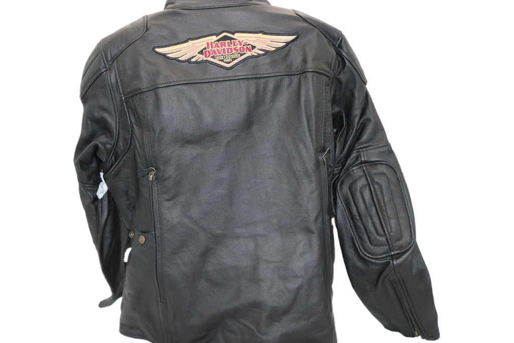 Nostalgia Triple Vent Leather Jacket for Harley-Davidson (X-Large)