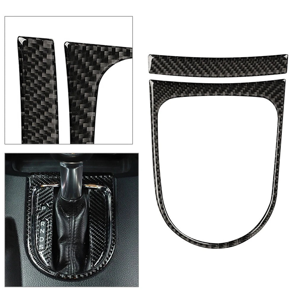 Carbon Fiber Interior Gear Shift Panel Cover Trim for Ford Mustang (2015–2019)