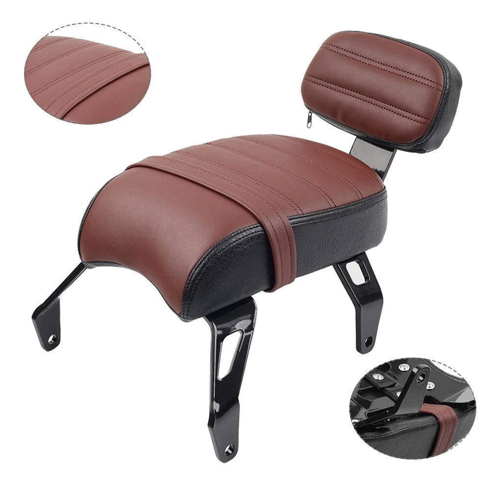 Brown Rear Passenger Seat Backrest W/ Backet For Indian Scout Bobber 2018-23
