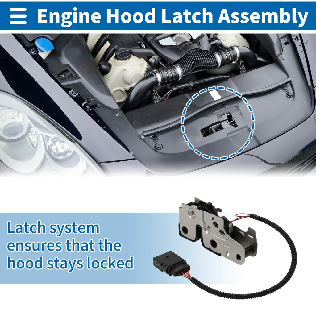 Hood Latch Assembly for Volkswagen Touareg 2011–2018