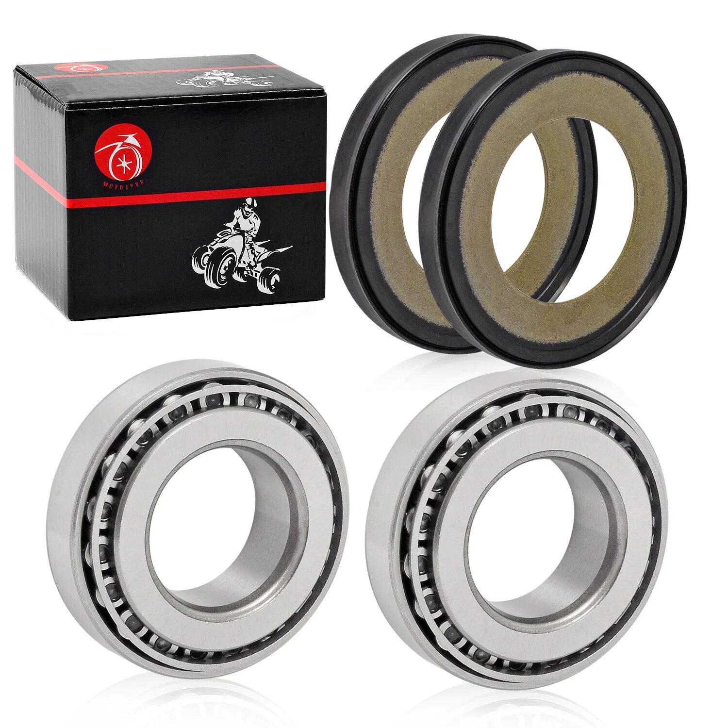 1" Fork Neck Post Stem Bearing Race Dust Seals Set for Harley FX (1985)