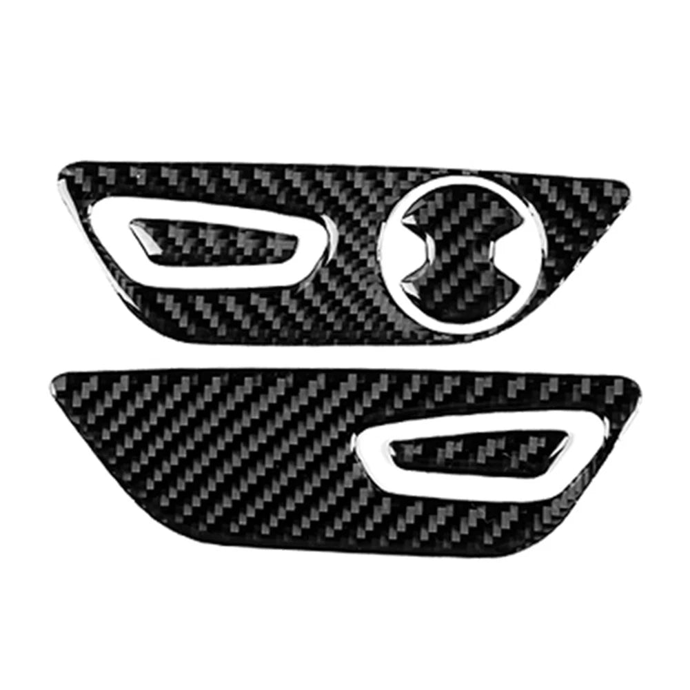 5PCS Carbon Fiber Seat Adjustment Switch Button Cover for Ford Mustang (2015–2023)