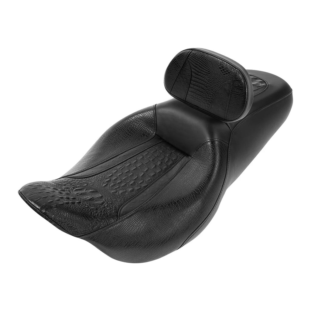 Black Driver Passenger Seat & Backrest for Harley Electra Glide (2009–2023)