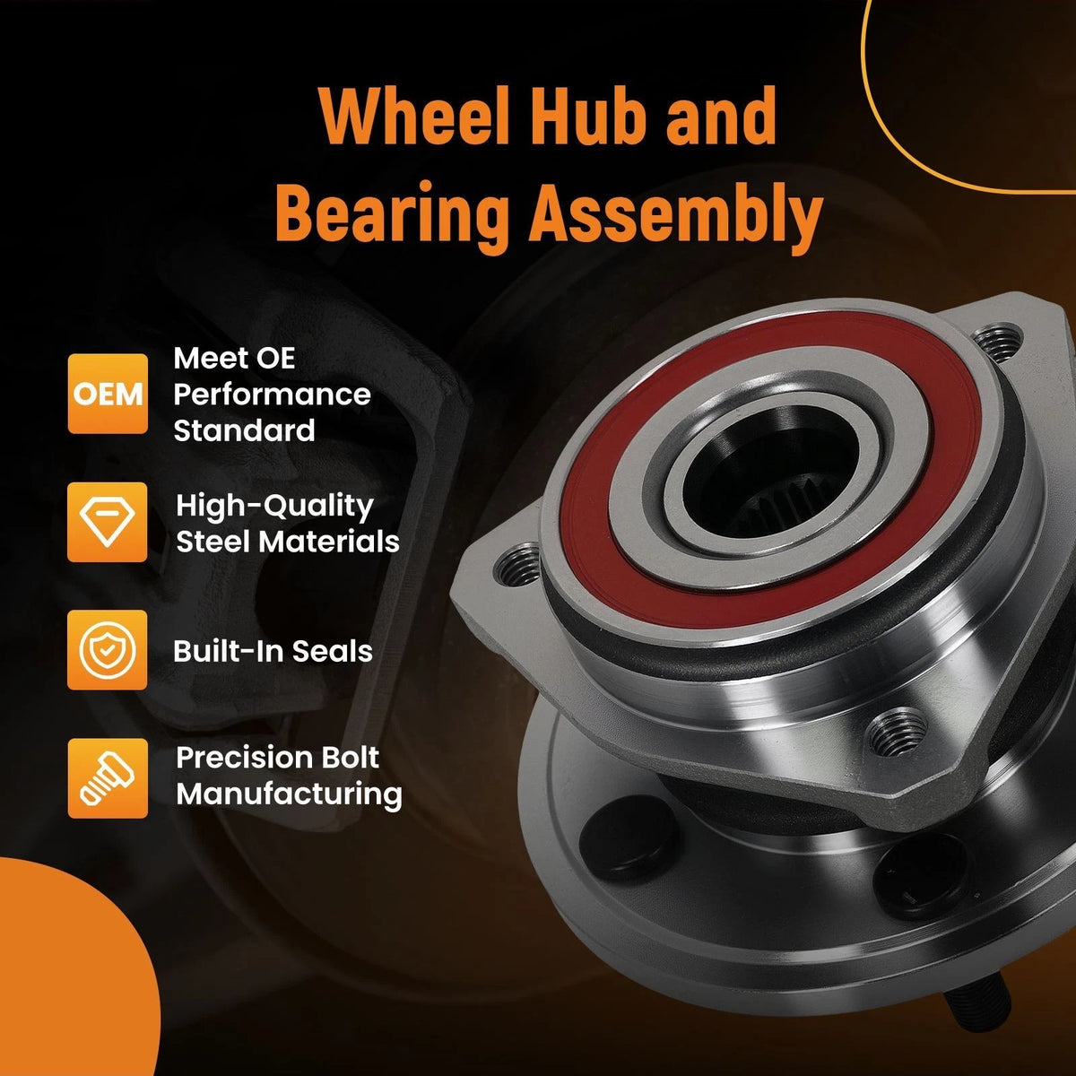Front Wheel Hub for Jeep Wrangler Cherokee (1990–1998) BR930014