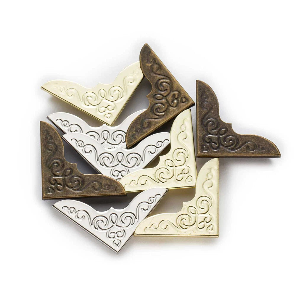 24pcs Metal Book Corner Protectors for Scrapbooking (23mm x 23mm)
