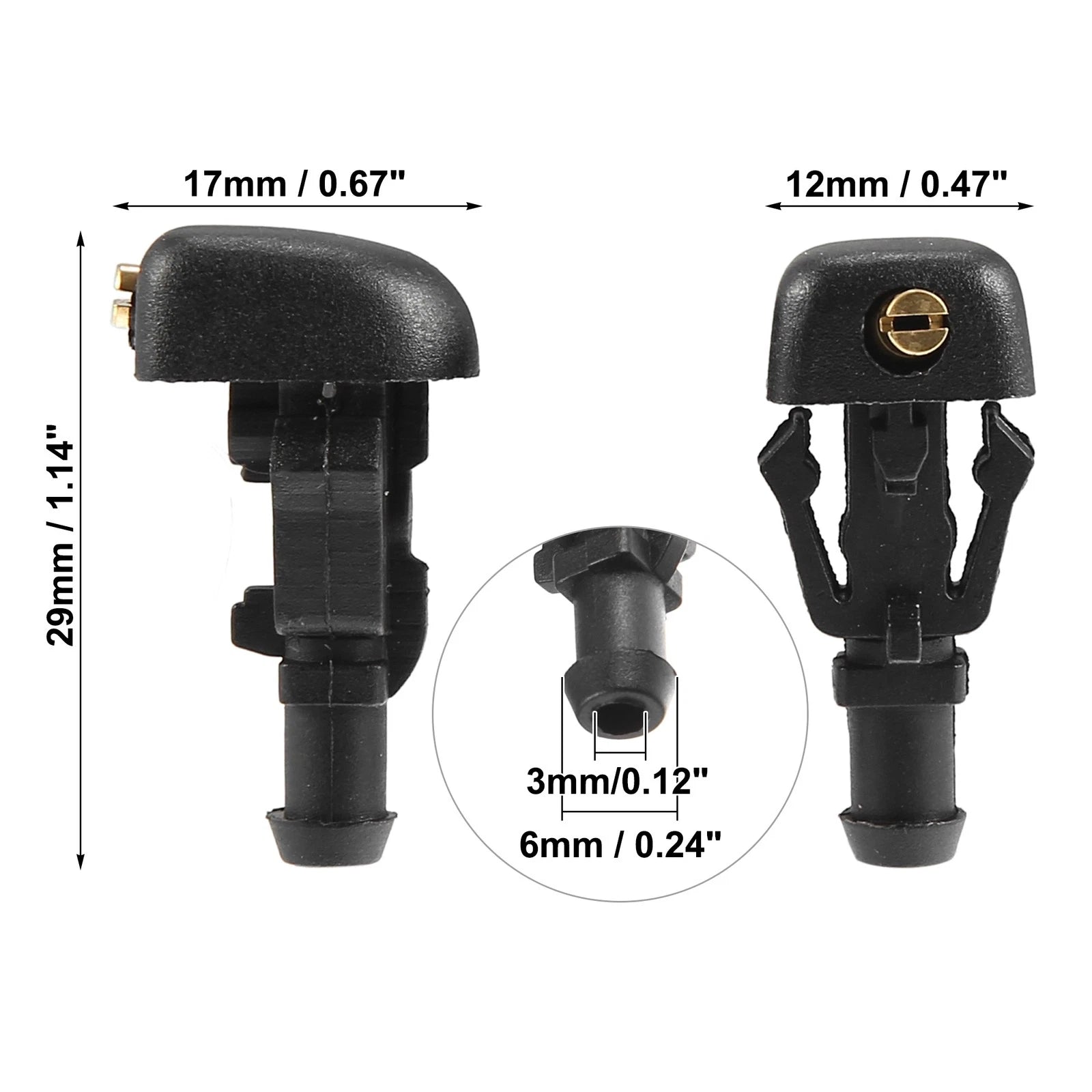 2pcs Windshield Washer Nozzle Kit Replacement for Ford F150 (2004–2014)