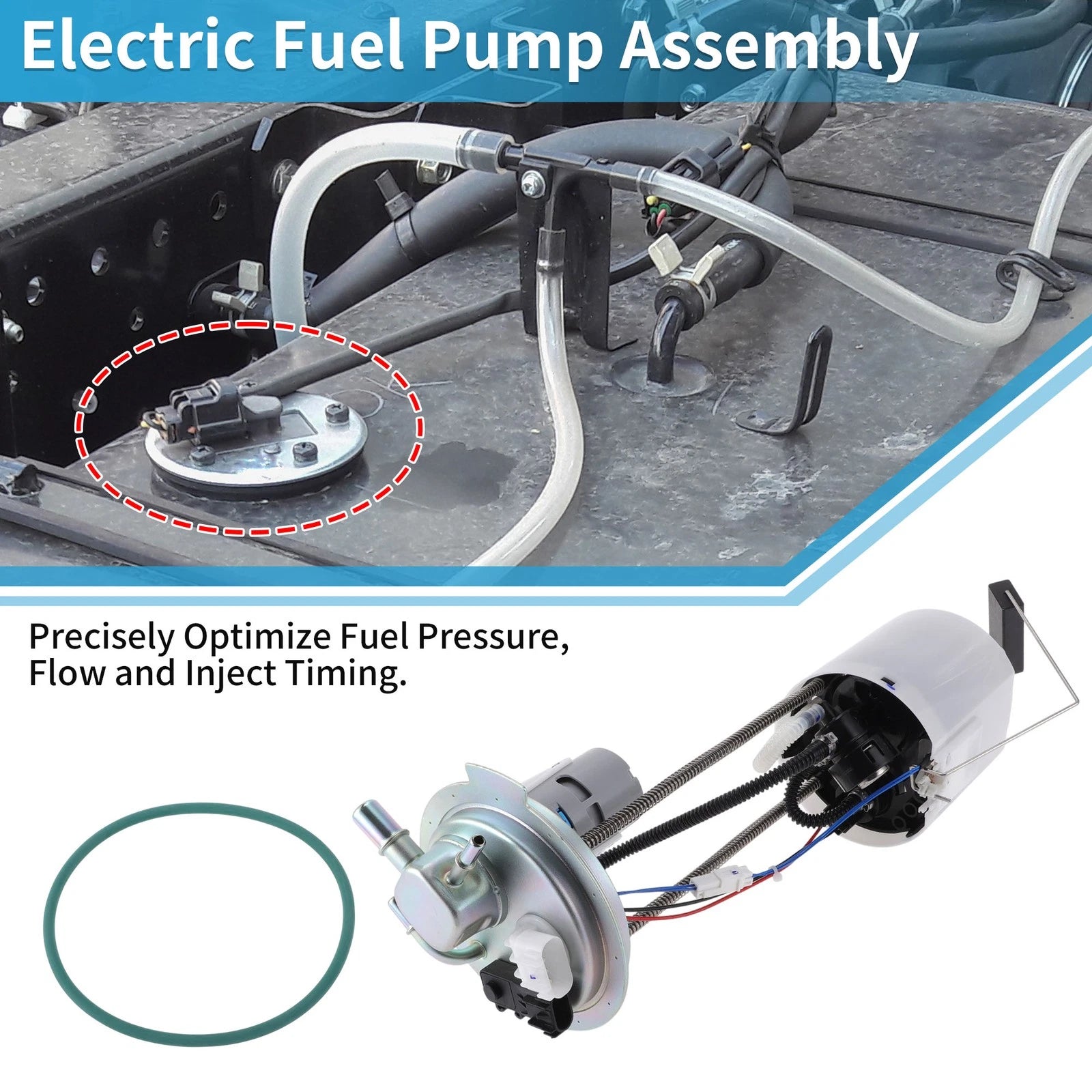 Electric Fuel Pump Assembly Replacement for Chevrolet Silverado Sierra 1500 (2014–2018)