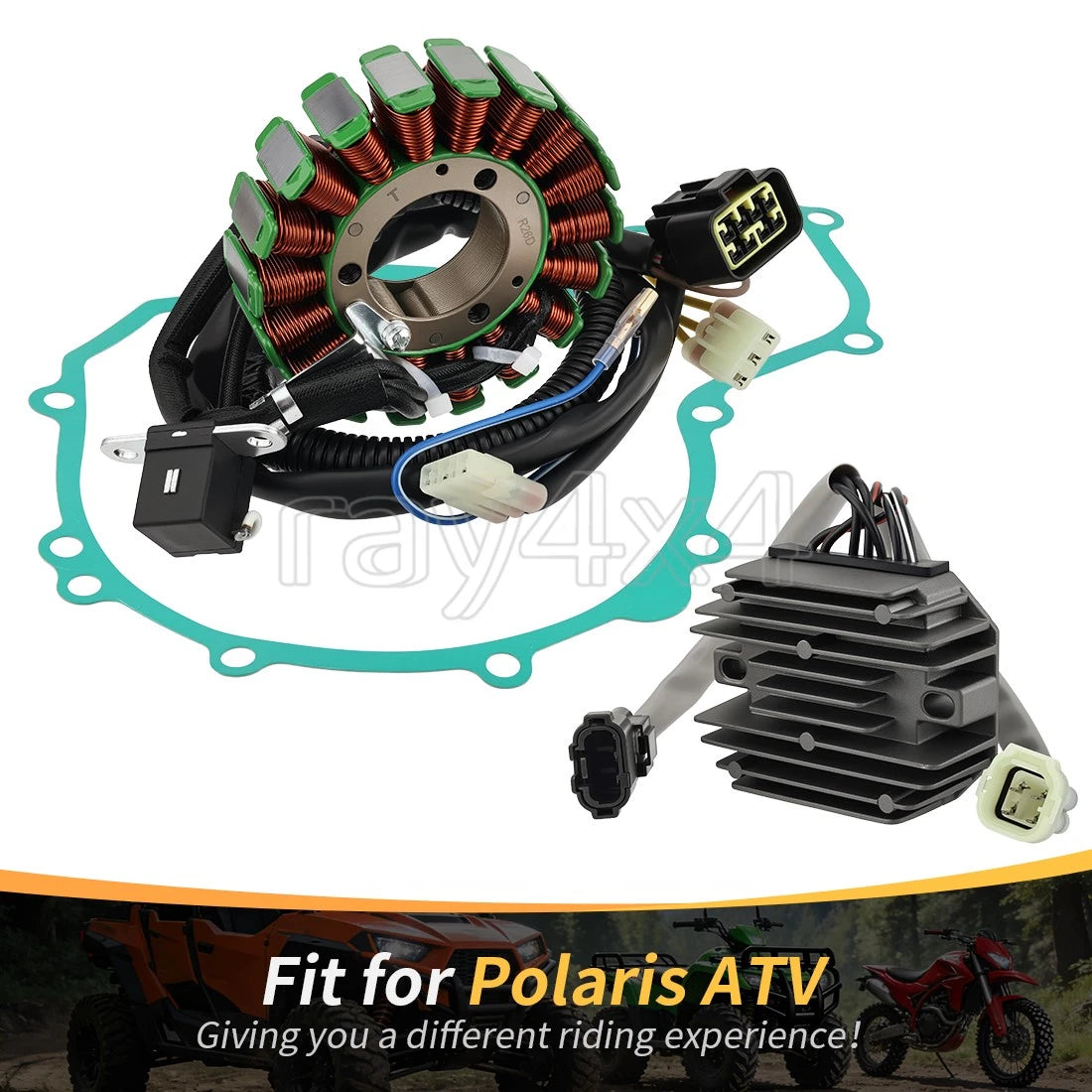 Stator & Regulator Rectifier & Gasket for Polaris Predator 500 (2003–2004) 3088159