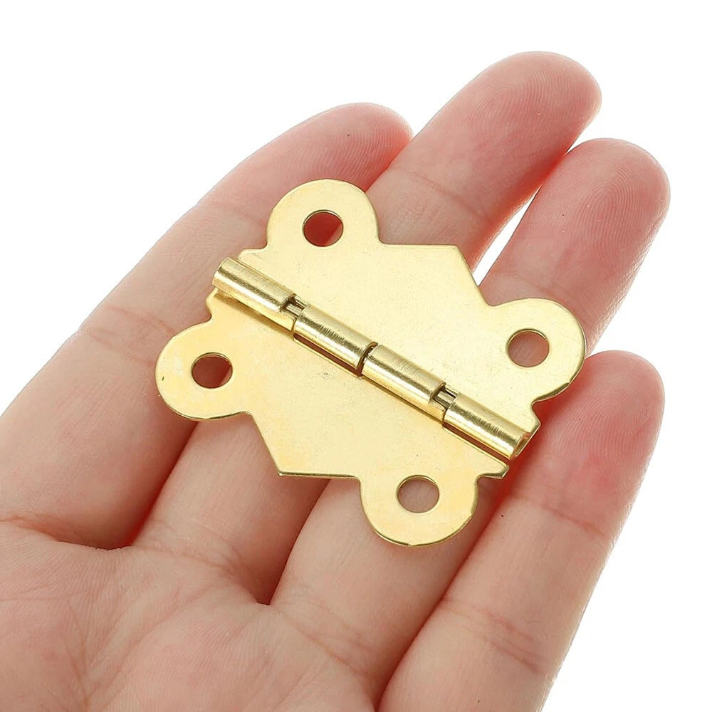 10pcs Gold Butterfly Hinges for Jewelry Box (33x40mm)