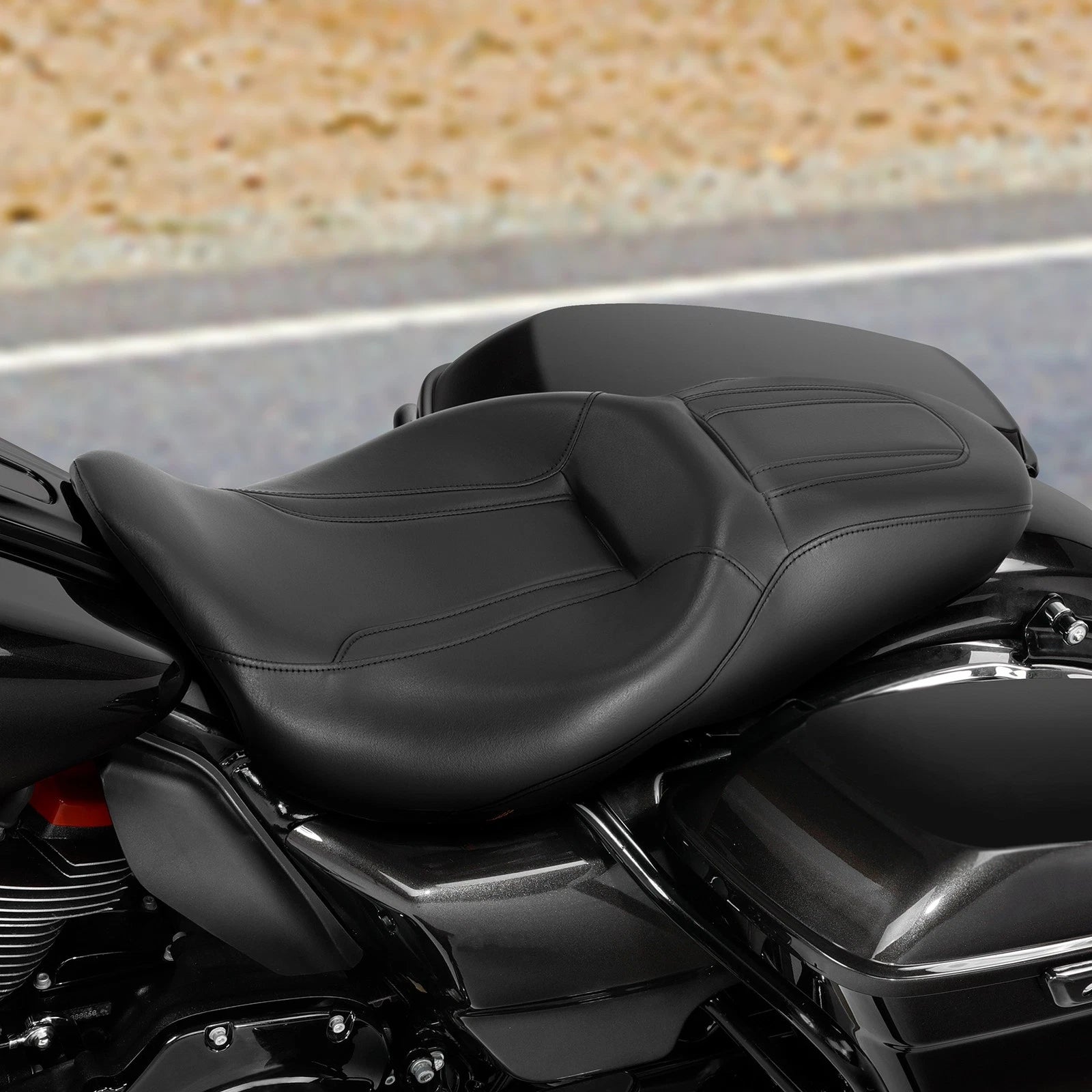 Black Driver & Passenger Seat for Harley Electra Glide (2009–2023)