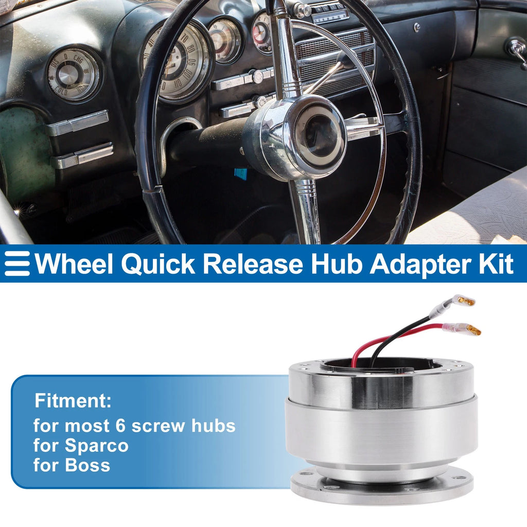 Steering Wheel Quick Release Hub Adapter 12 Hole for Universal Vehicles