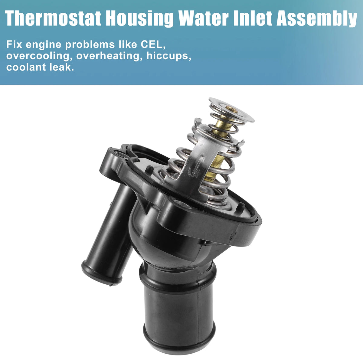 Thermostat Housing Assembly for Ford Transit (2006–2013) 3M4Z8575B Plastic Metal