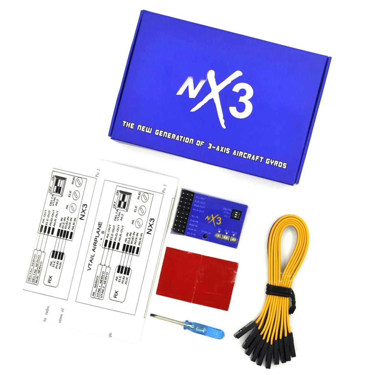 NX3 3D Fixed-wing Gyro Flight Controller for RC Airplane