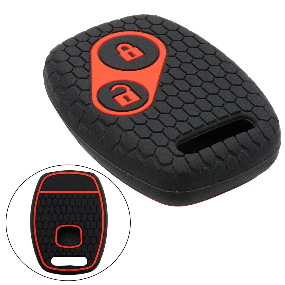 Black Red Silicone Remote Key Shell for Accord (2011–2013)