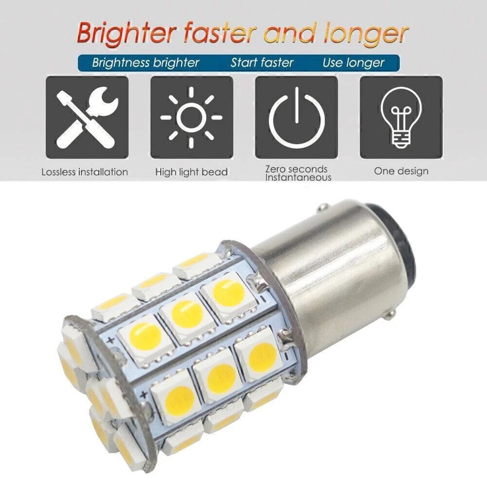 27-SMD BA15D LED Bulbs for Marine Boat Interior (AC/DC 24V)