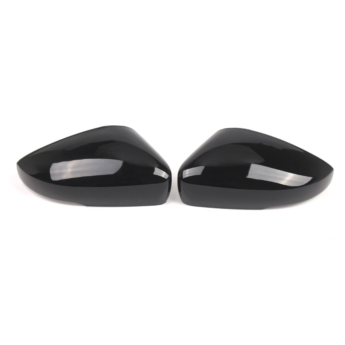 Set of 2 Rear Mirror Cover Caps for VW Polo MK5 (2009–2017) Gloss Black