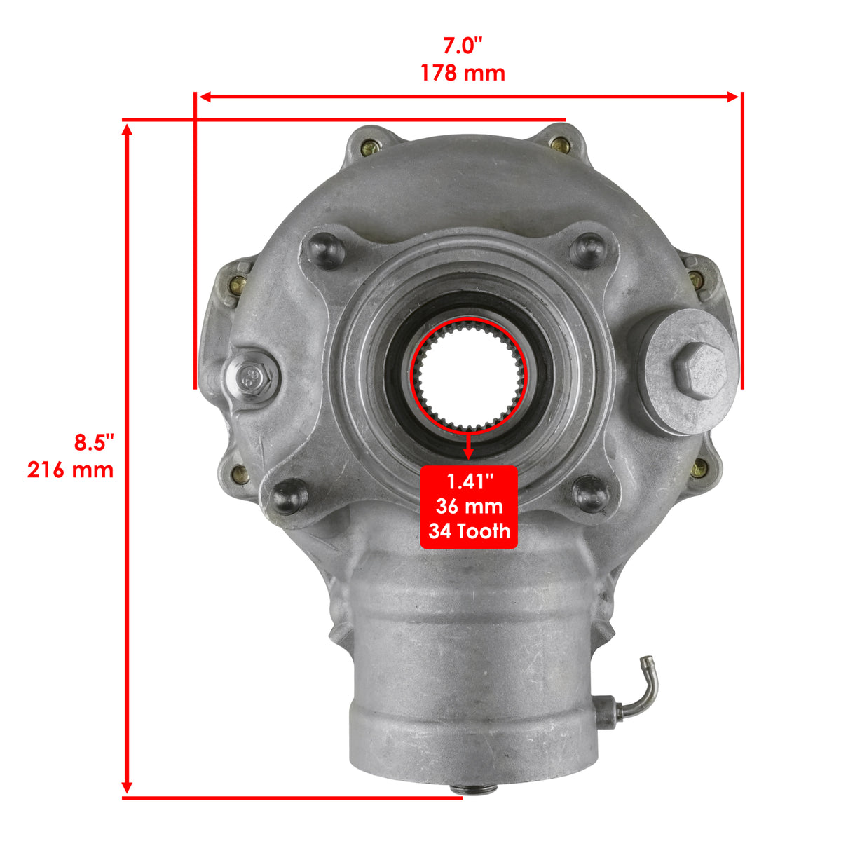 Rear Differential and Prop Shaft Assembly for Honda Rancher TRX420FE (2007–2013)