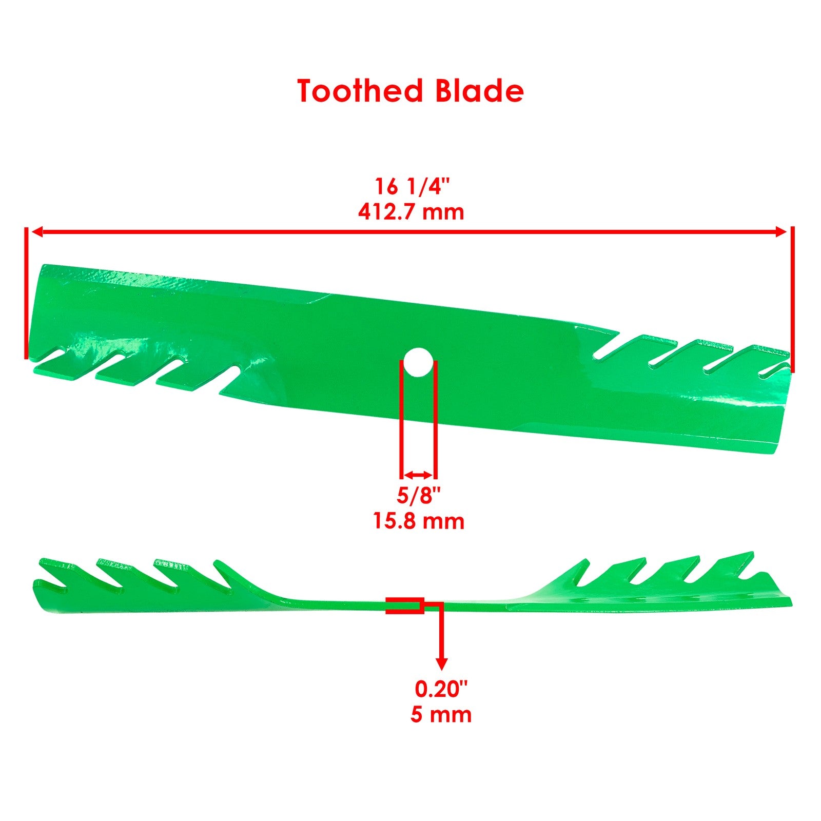 Toothed Deck Blade with Circle Hole for Gravely Exmark Ferris (32") (16 1/4–5/8)