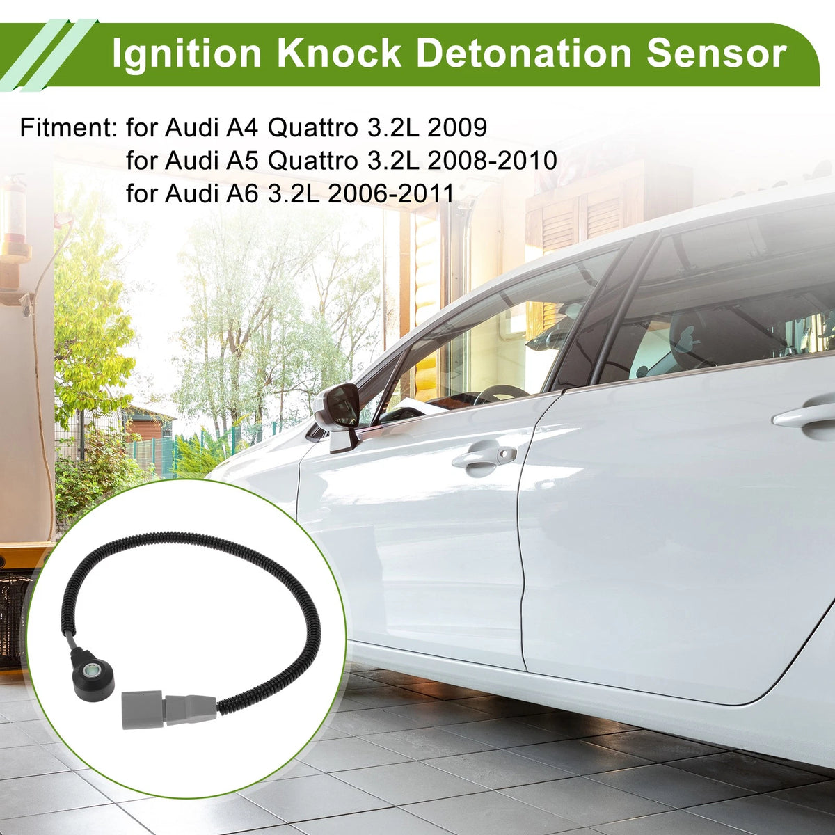 Ignition Knock Detonation Sensor No. 06E905376B for Audi A4 Quattro (2009)