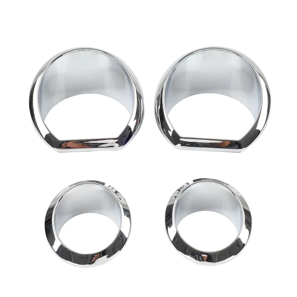 Chrome Gauge Bezel Trim Ring Kit for Harley Touring Electra Street Glide (2014–2023)