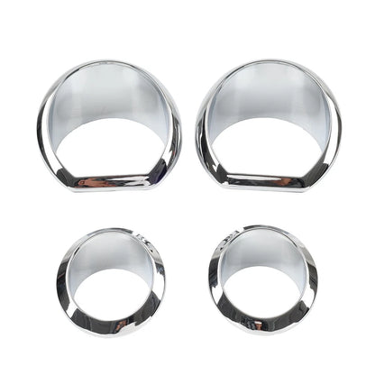Chrome Gauge Bezel Trim Ring Kit for Harley Touring Electra Street Glide (2014–2023)