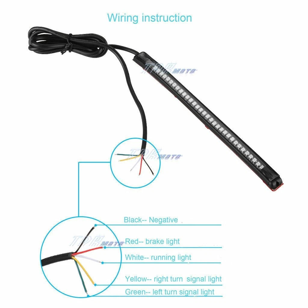 32 LED Rear Tail Light Strip for Motorcycle (DC 12V)