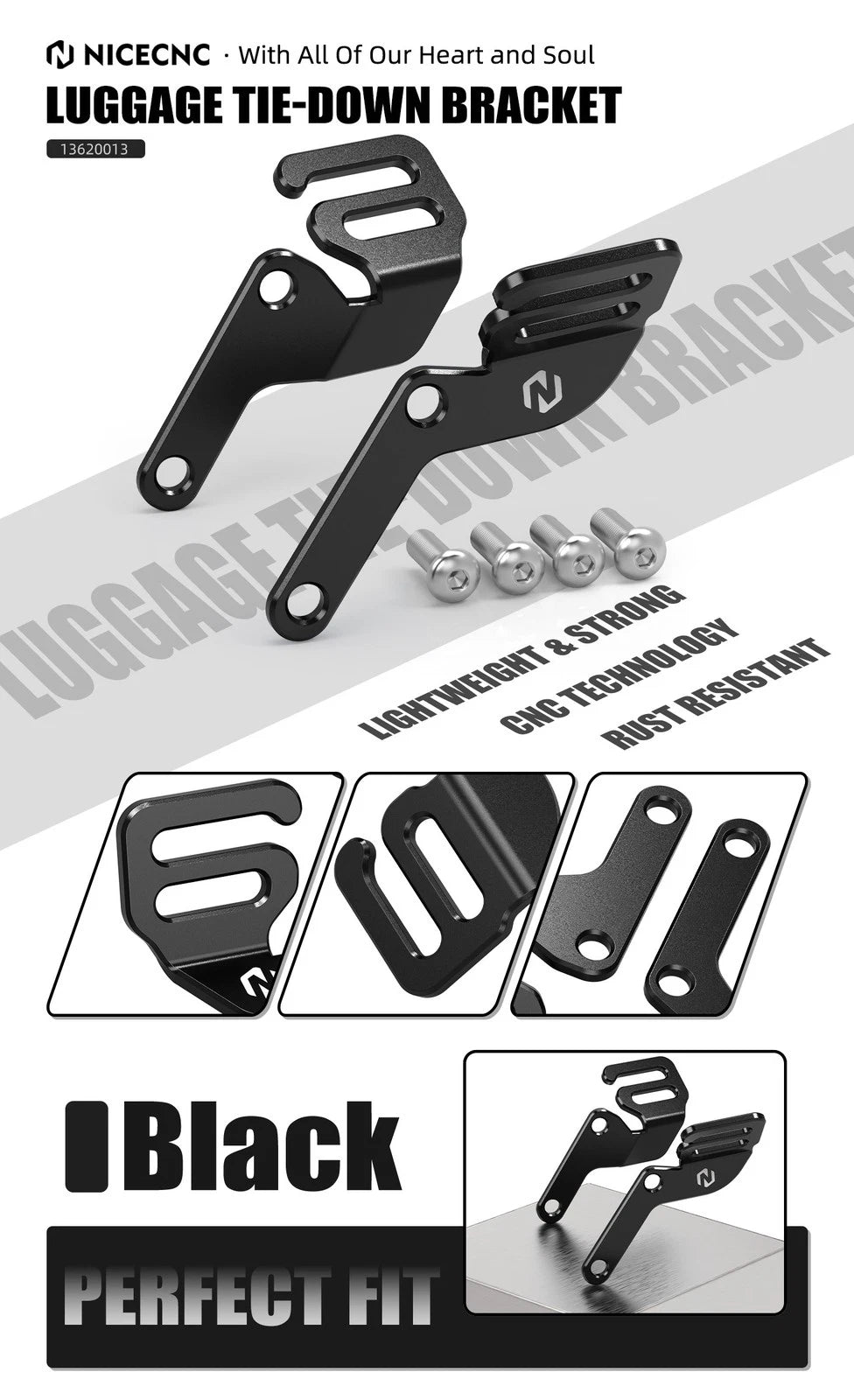 Pair Tie Down Brackets for Suzuki DR650S/SE (1996–2025)