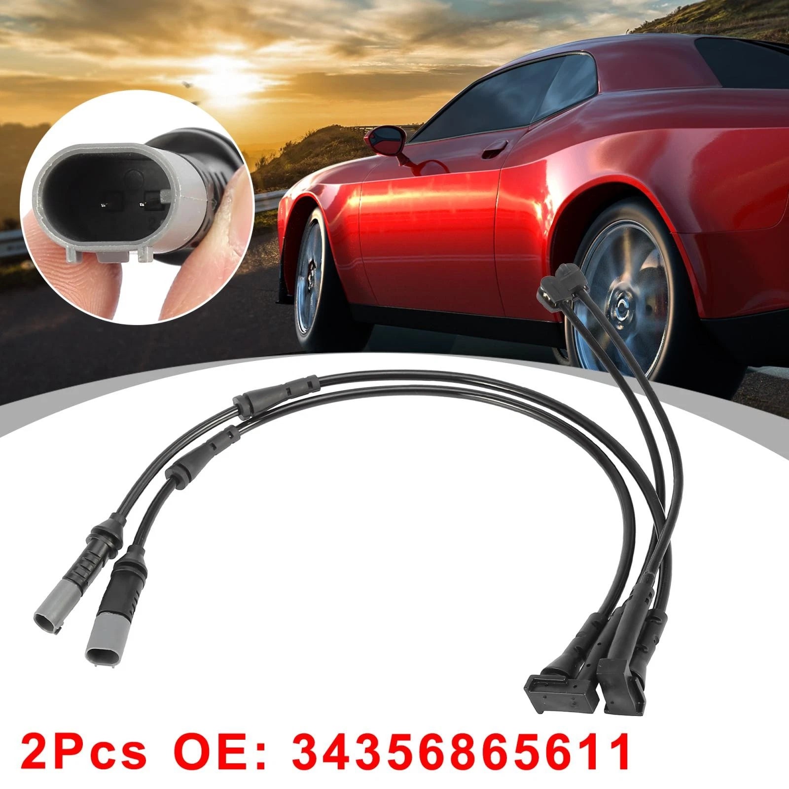 Front Brake Pad Wear Sensor 2PCS for BMW and Mini Cooper (2005–2014)