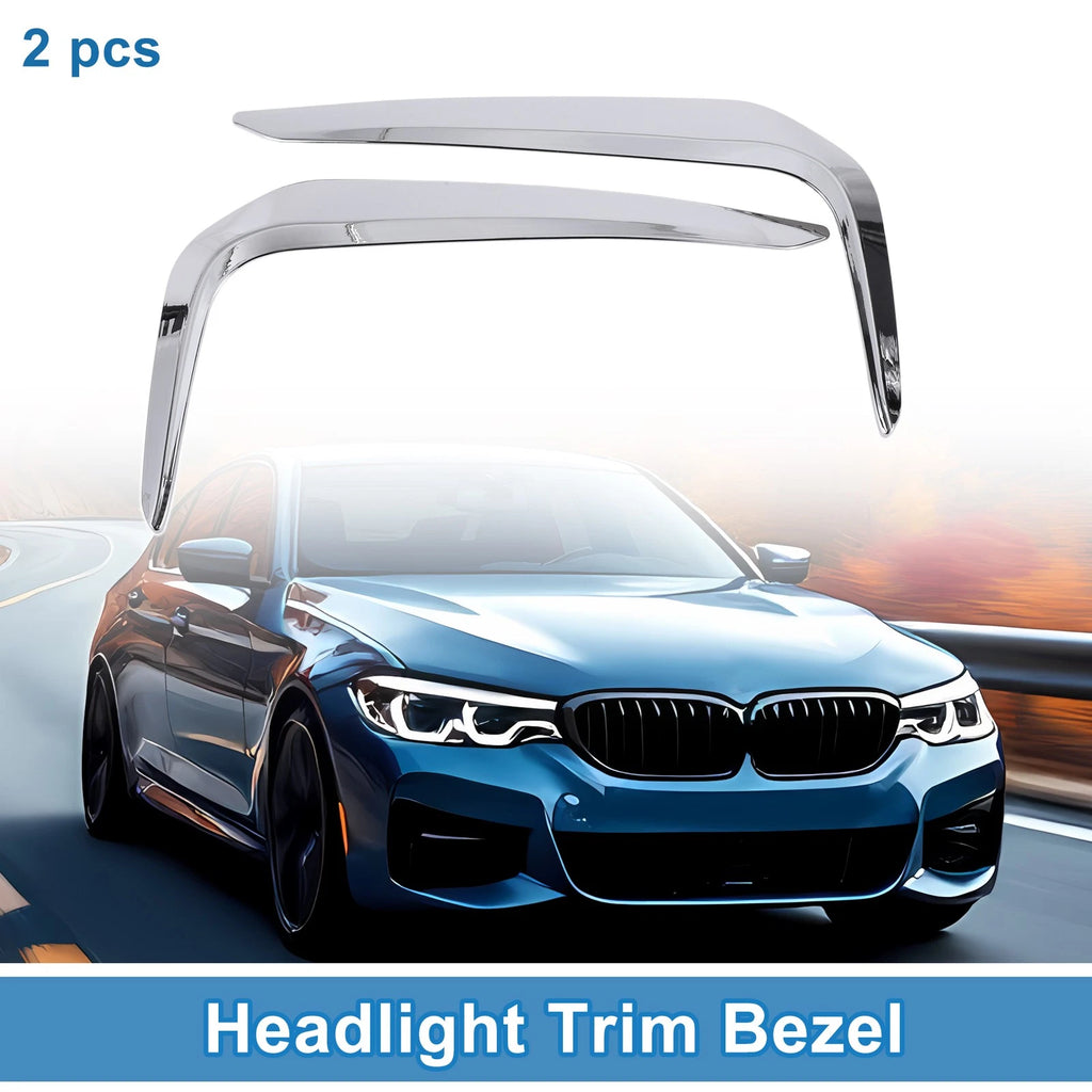 Headlight Trim Bezel Front Left Right Pair for BMW 5 Series G30 (2018–2022)