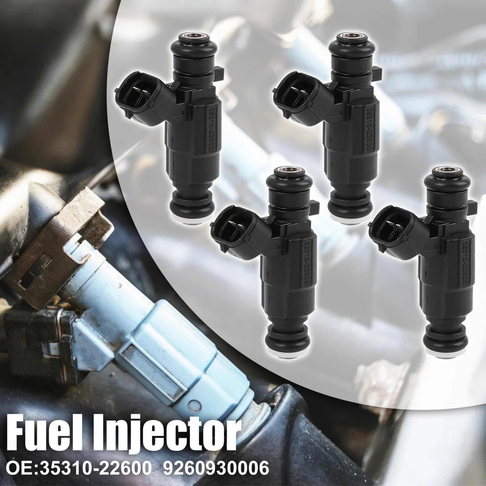 4pcs Fuel Injector Replacement Set for Hyundai Accent 4-Door (2000–2005)