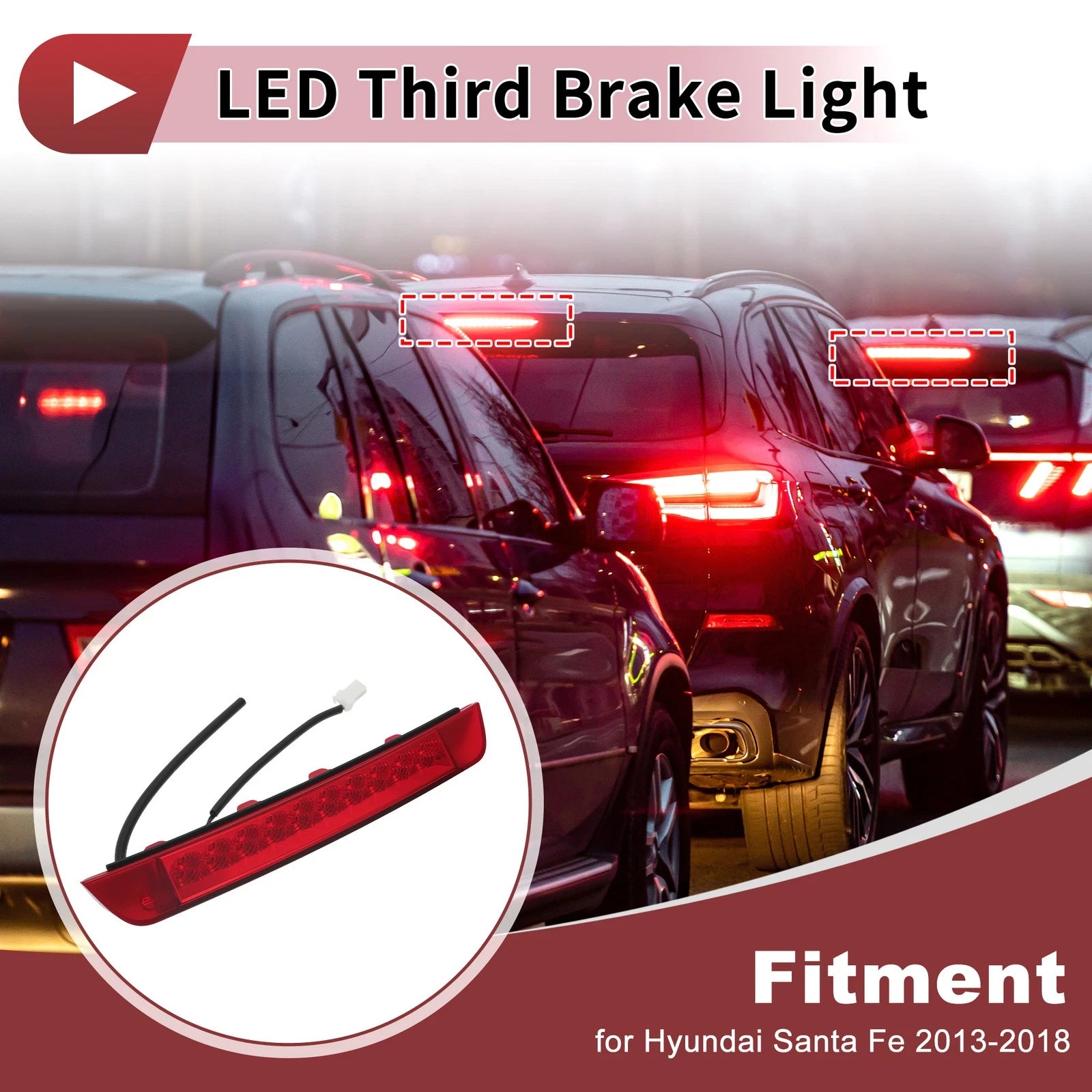LED Third Brake Light for Hyundai Santa Fe (2013–2018) 92700-A1000