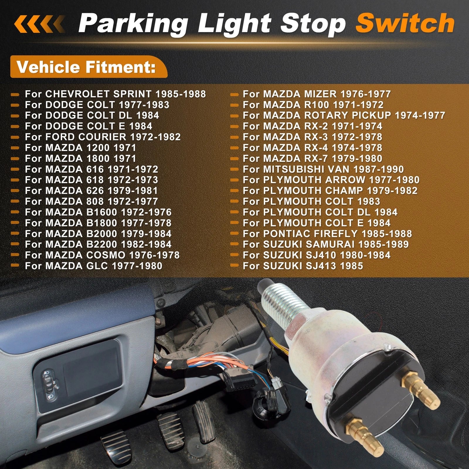 Brake Light Switch for Chevrolet Sprint (1985–1988) Replacement