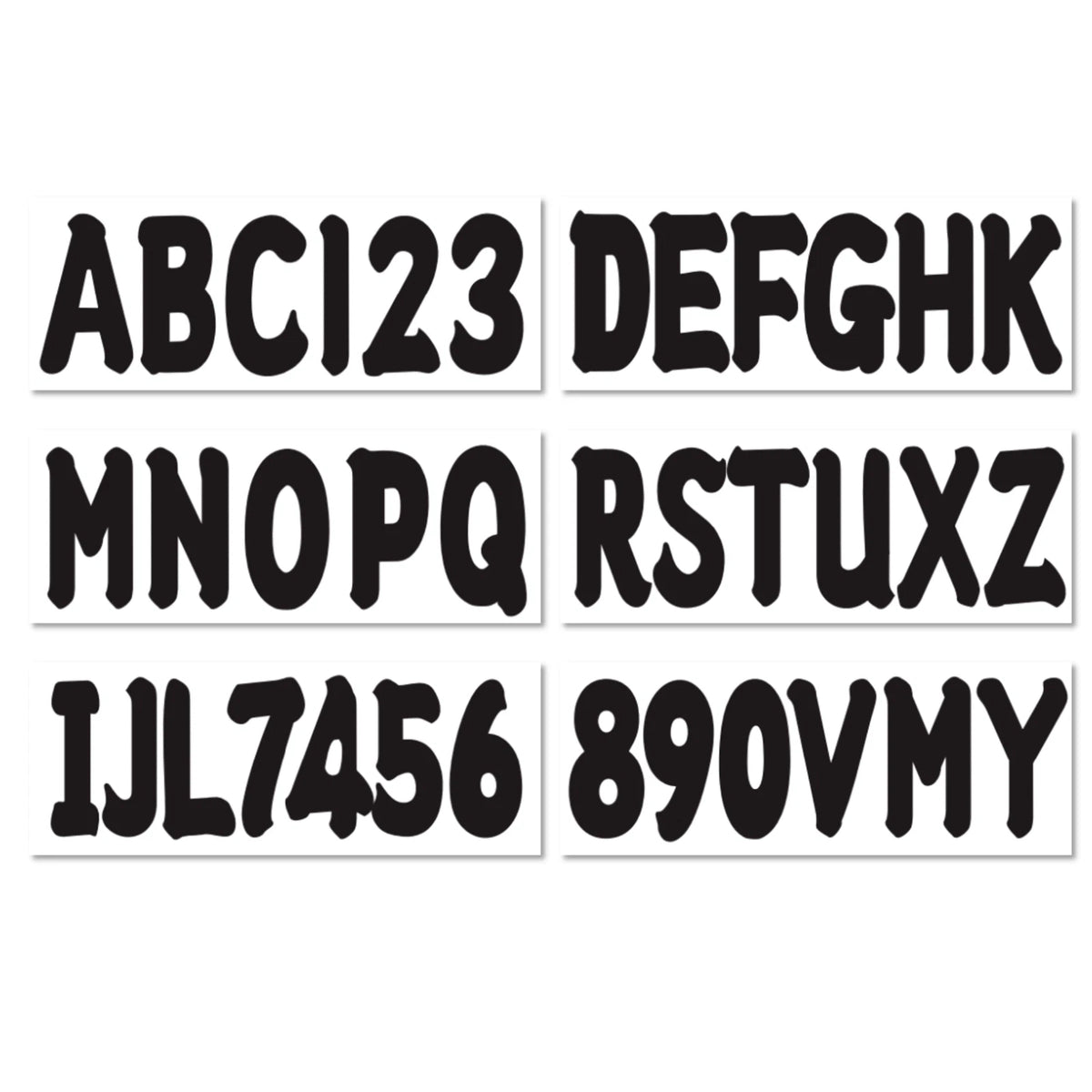 Boat Registration Number Decal Sticker
