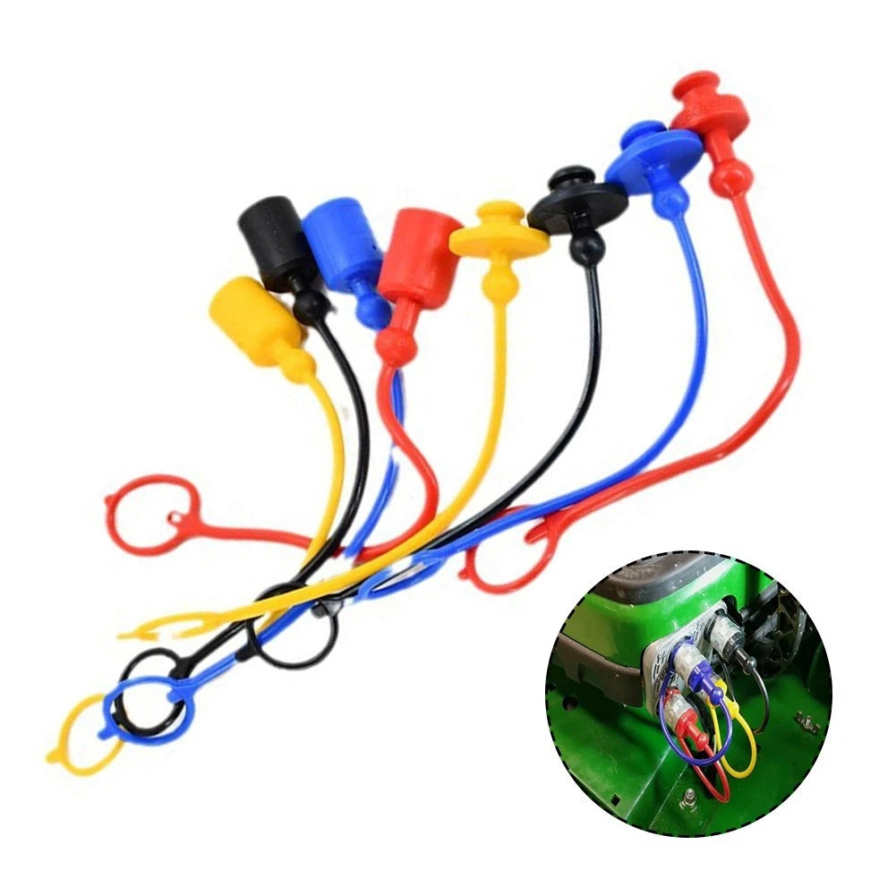 4 Pairs of Hydraulic Quick Couplers in Different Colors