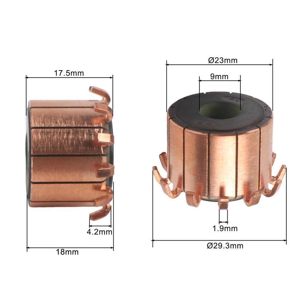 1PC Copper Hook Type Electrical Motor Commutator 9??23??17.5(18) mm